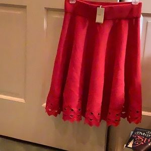 Maje red stretchy skirt.